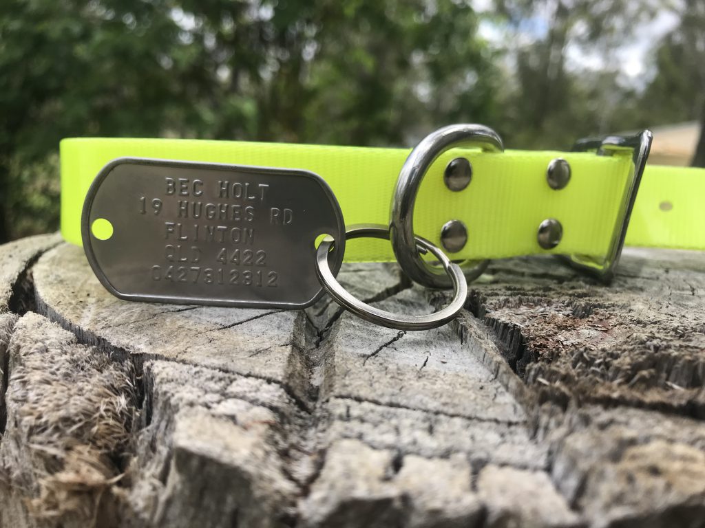 Custom Made Metal Dog Tag Hanging Tag ( Attach to your own